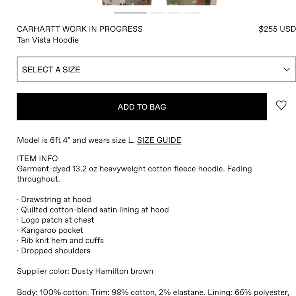 Carhartt wip vista jacket hoodie